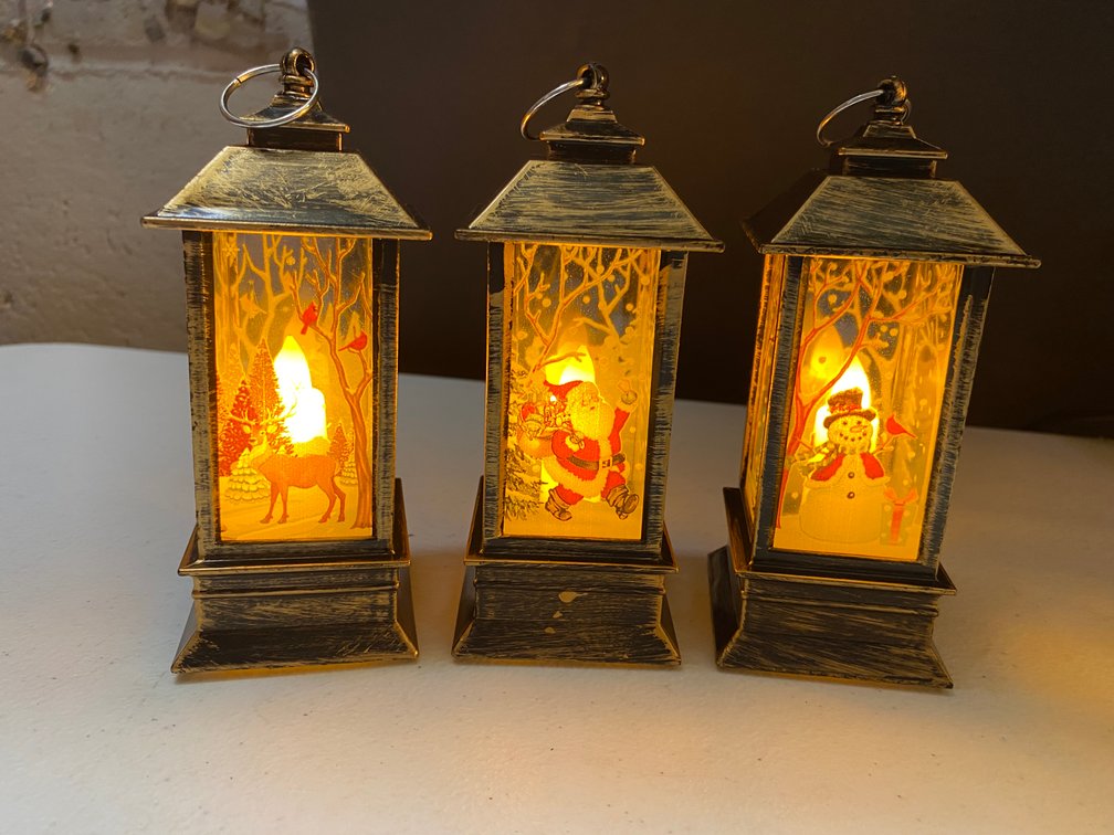New 3pc Lighted Christmas Ornament