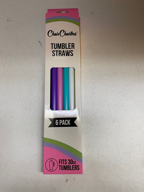 (10x)New 6pk CharCharims Tumbler Straws
