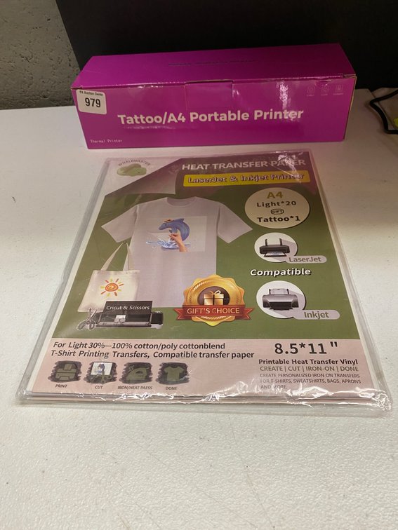 A4 Portable Printer W/Heat Transfer Paper