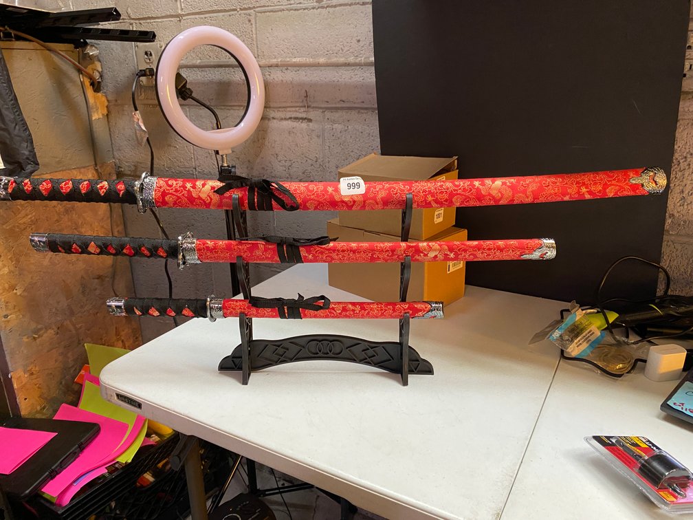 3pc Decorative Samurai Sword Set