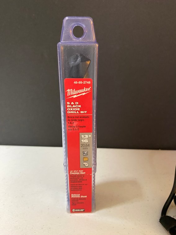 (2x) Milwaukee 13/16" S&D Black Oxide Drill Bit