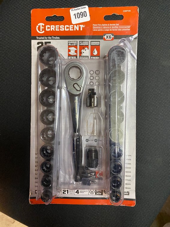 Crescent 25pc Pass Thru Spline & Socket Set