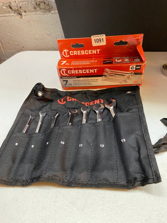 Crescent 7pc 12 Point Metric Combo Wrench Set