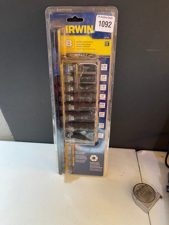 Irwin 8pc 3/8" Deep Wall Impact Socket Set