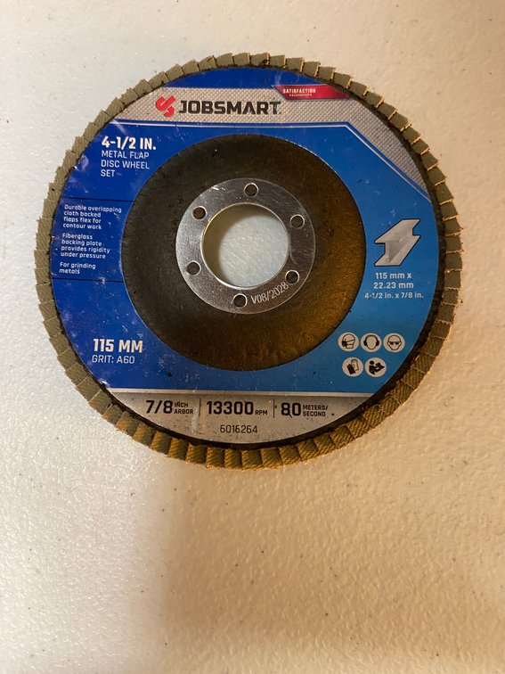 (5x) Jobsmart 4 1/2" Metal Flap Wheel