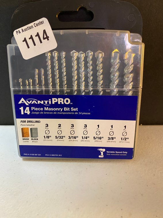 New AvantiPro 14pc. Masonry Bit Set
