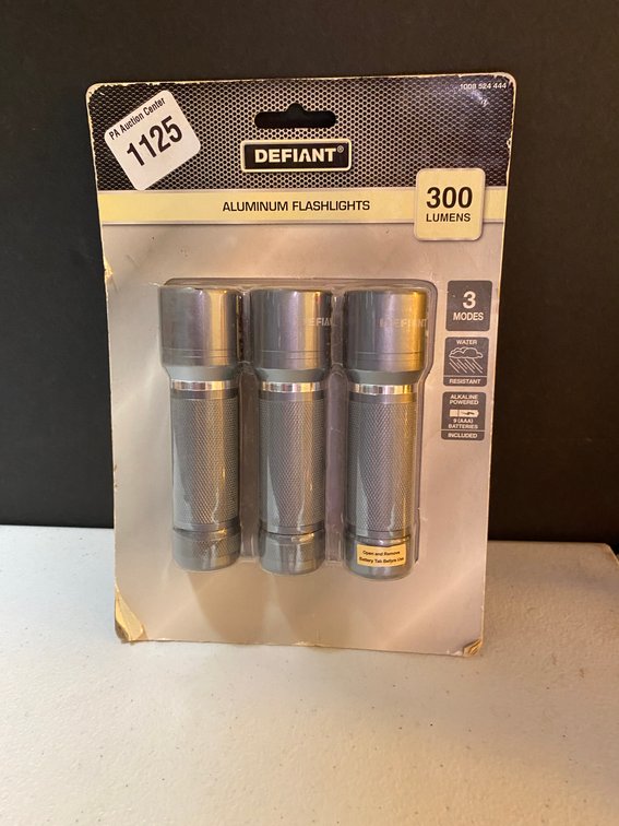 Defiant 3pk Aluminum Flashlights