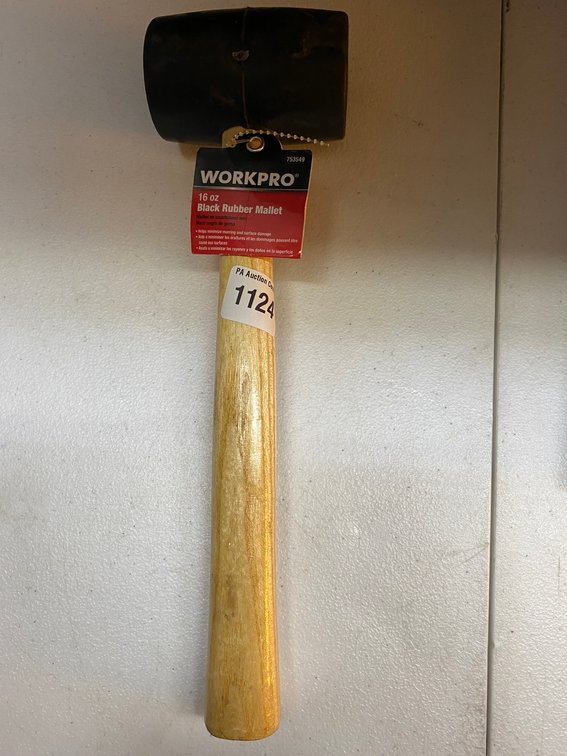 WorkPro 16oz Black Rubber Mallet