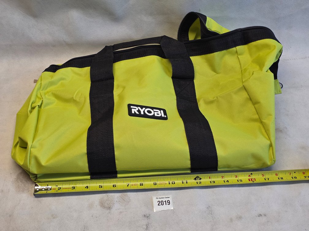 Ryobi Lime Green Tool Bag with Black Straps