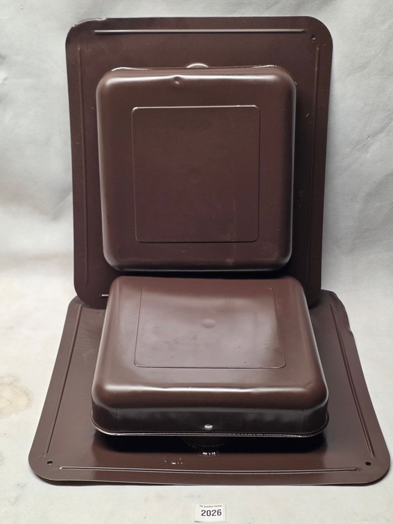 Brown Square Roof Vent Caps Set