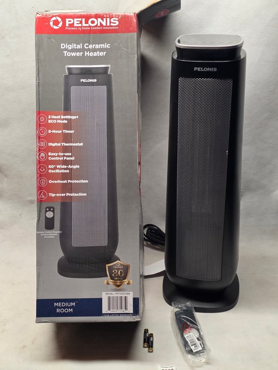 Pelonis Digital Ceramic Tower Heater with Remote