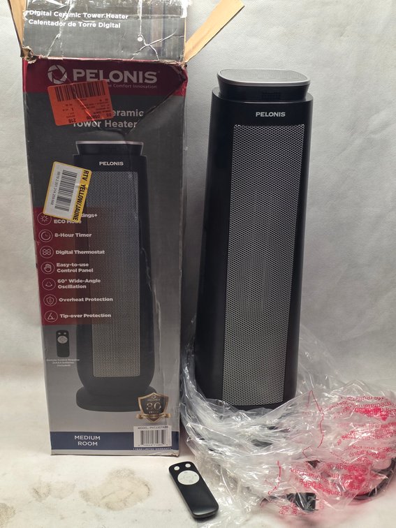 Pelonis Digital Ceramic Tower Heater with Remote Control