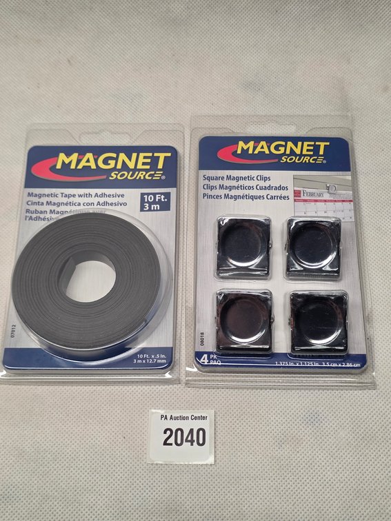 Magnet Source Magnetic Tape and Square Clips Set