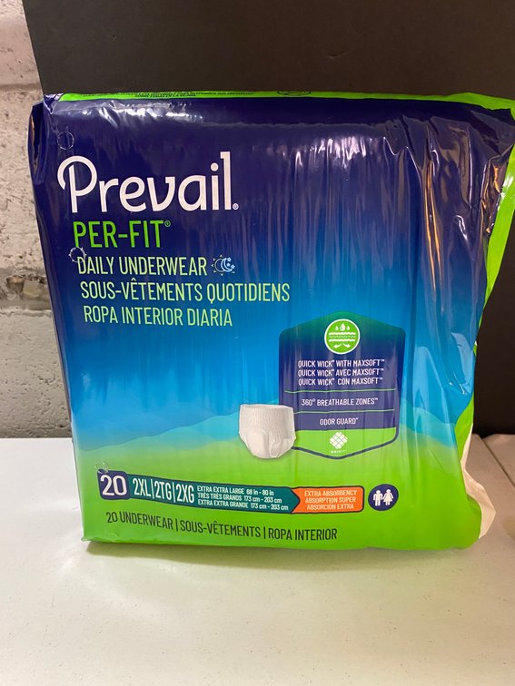 (4x) Prevail  20pk XXL Daily Underwear