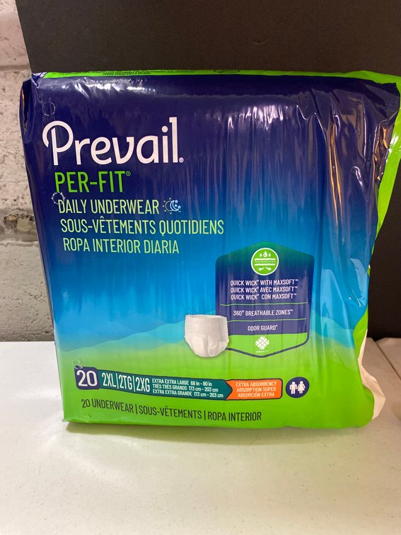 (4x) Prevail  20pk XXL Daily Underwear