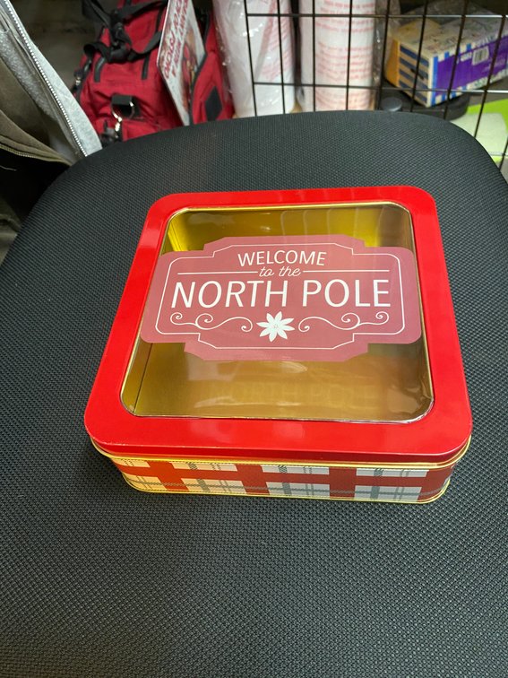 (2x) 7.5"x7.5"x2.5" New Cookie Tin