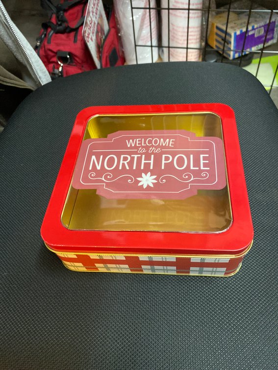 (2x) 7.5"x7.5"x2.5" New Cookie Tin