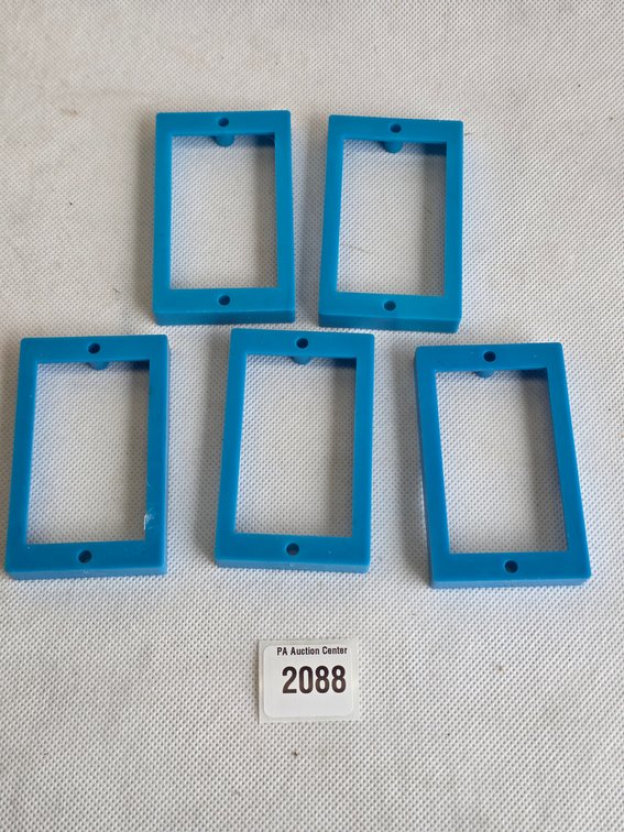 Set of Five Blue Plastic Receipt Extenders