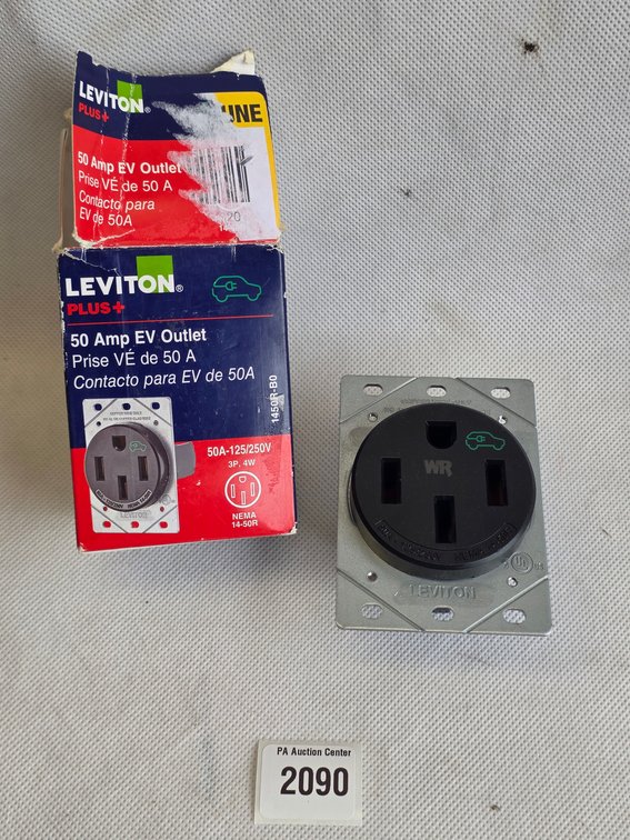 Leviton Plus+ 50 Amp EV Outlet NEMA 14-50R