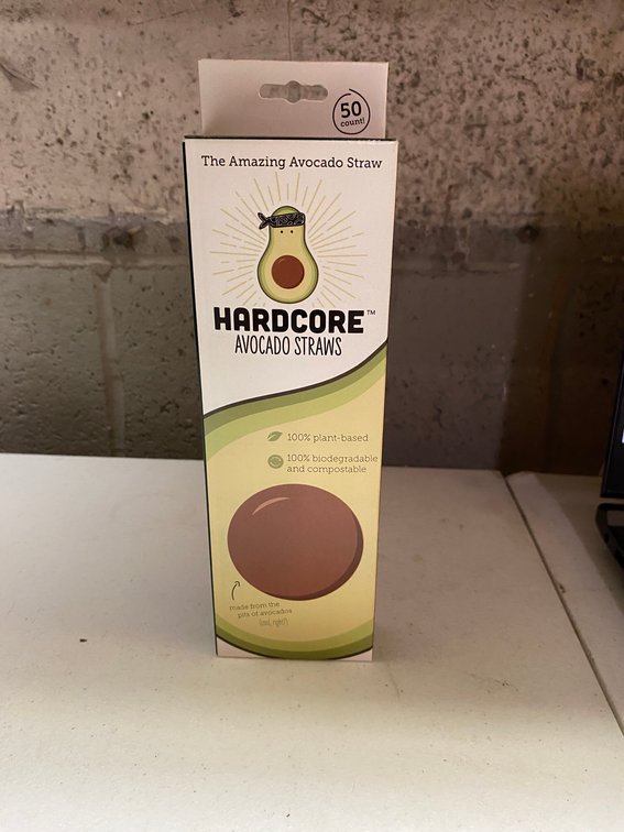 (5x)50ct Hardcore Avocado Straws