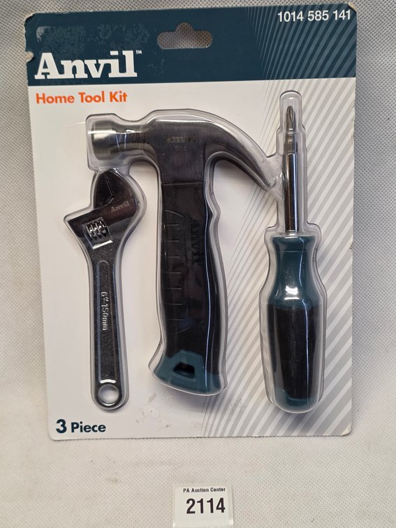 Anvil 3-Piece Home Tool Kit with Stubby Hammer