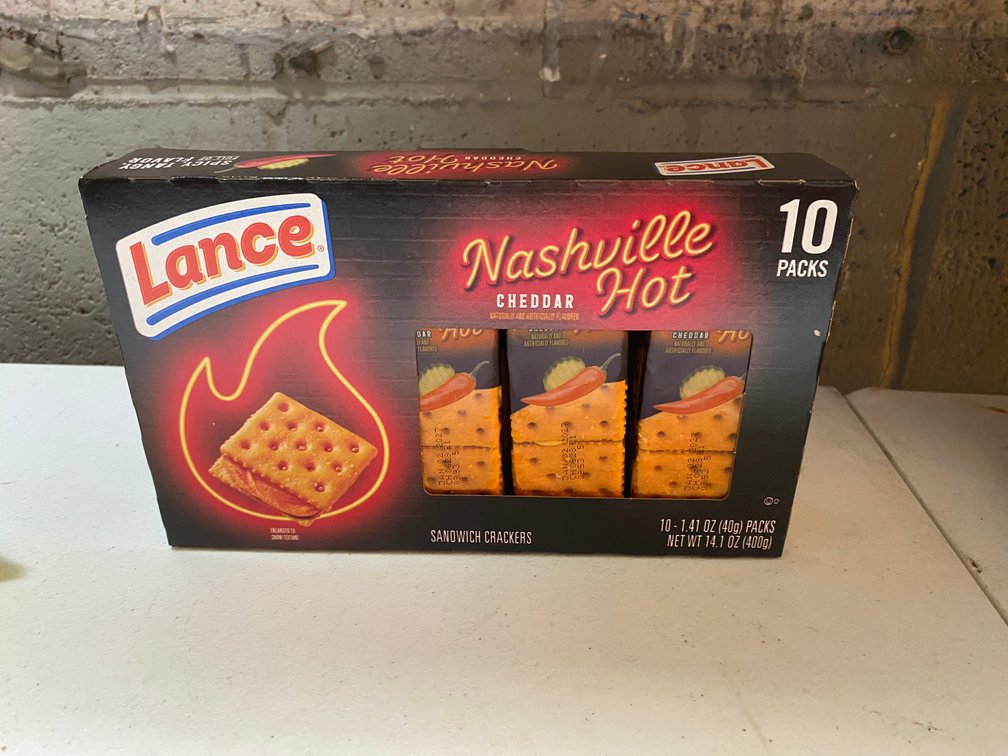 (2x)Lance 10pk. Nashville Hot Cheese Crackers
