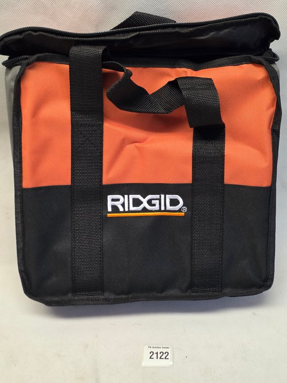 Ridgid Black and Orange Tool Bag with Handles