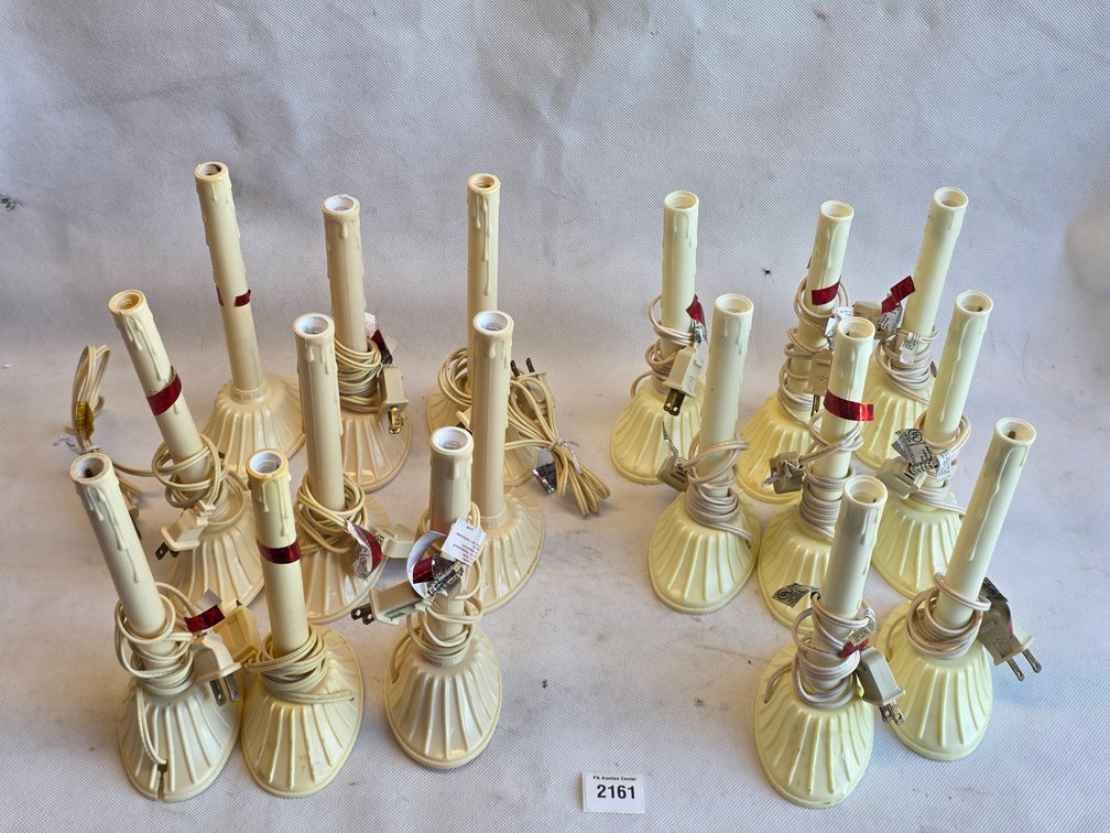 Lot of Off-White Electric Candle Lamp Bases