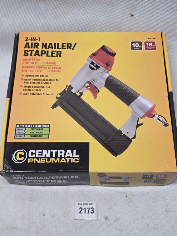 Central Pneumatic 2-in-1 Air Nailer and Stapler
