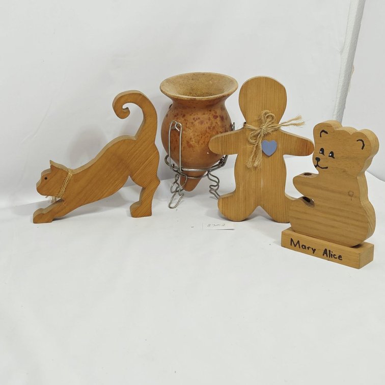 Carved Wood Animal Decor Lot