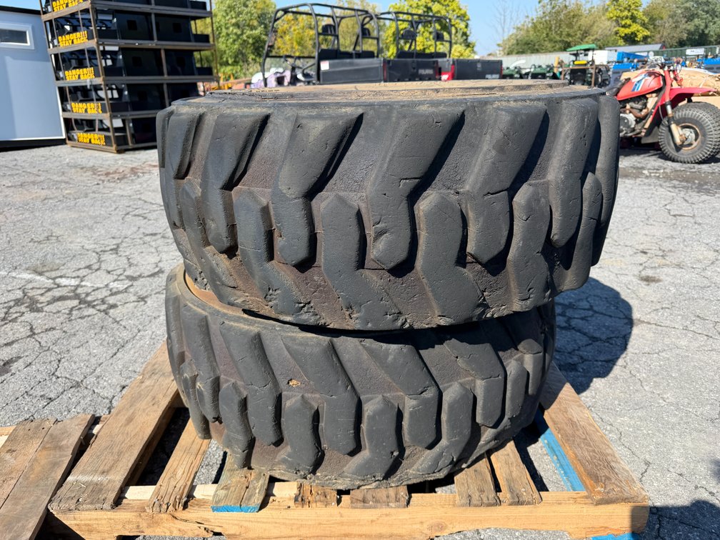 (2) Foam Filled Telehandler Tires W/ Rims