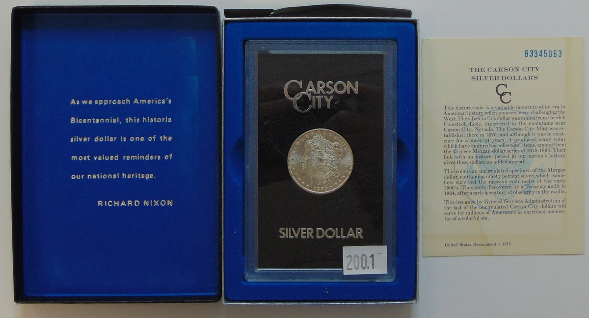1883-CC UNC Morgan Dollar GSA pack with paper.