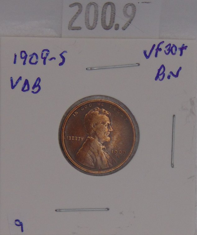 1909-S VDB Lincoln Cent. Mintage of 484,000.