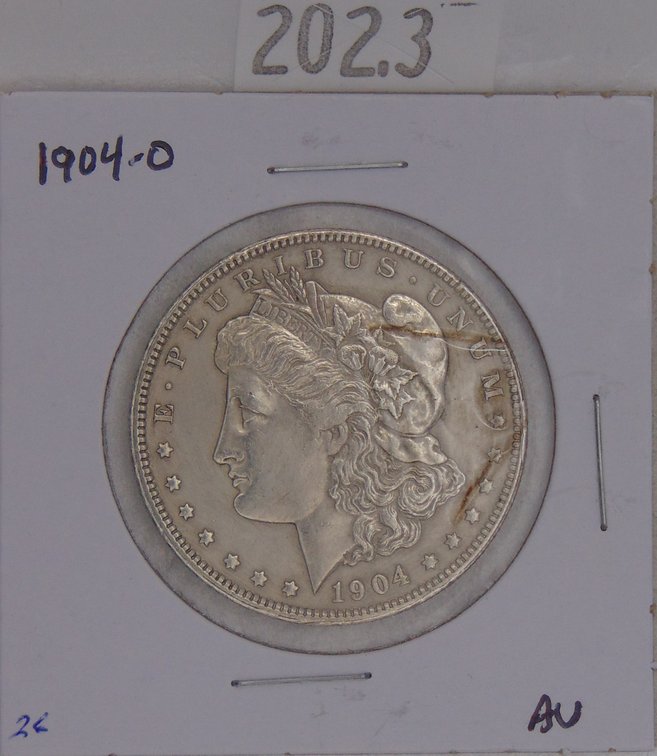 1904-O Morgan Dollar AU.