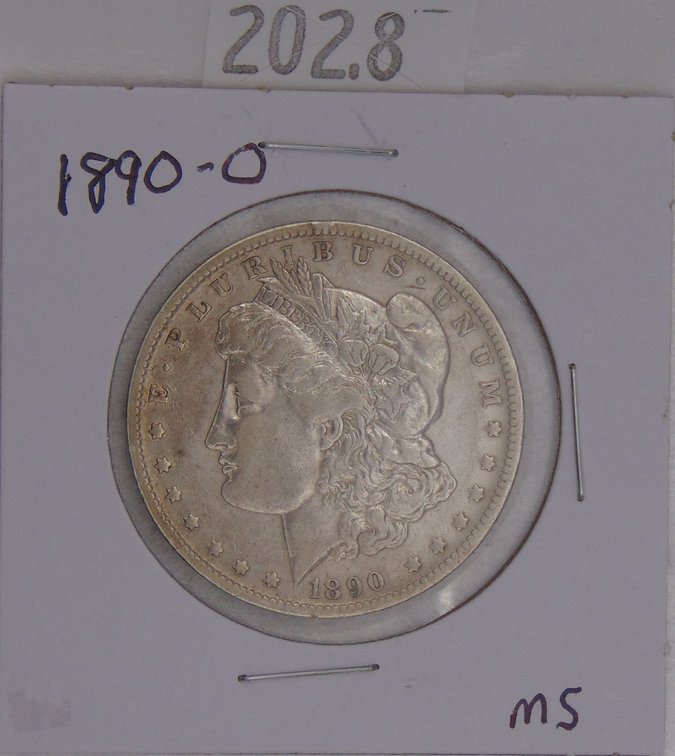 1890-O Morgan Dollar AU.