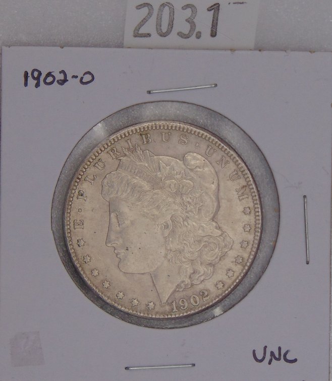 1902-O Morgan Dollar AU.