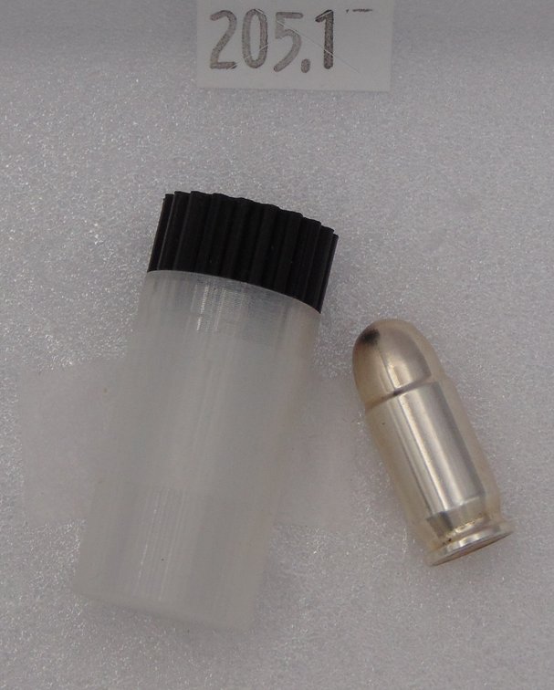 One Troy  Oz. .999 Silver Bullet in plastic tube.