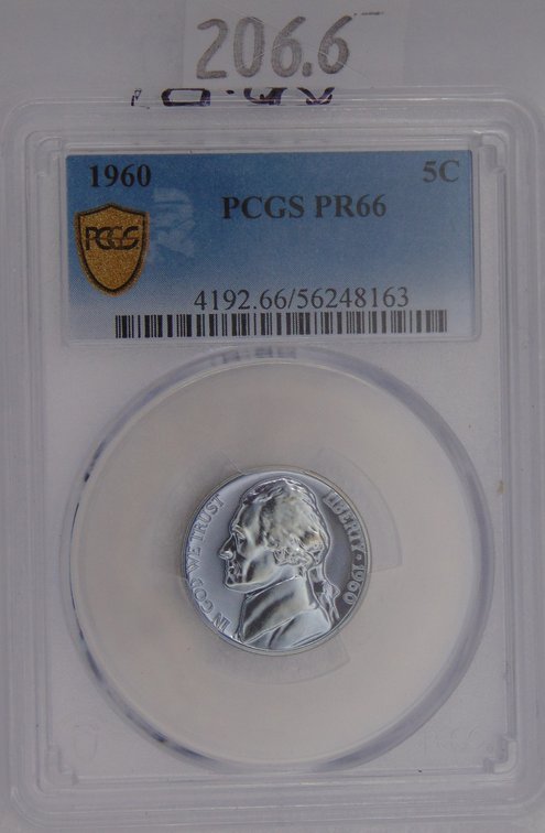 1960 Jefferson Nickel PCGS PR66.