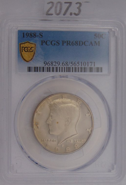 1988-S Kennedy Half Dollar PCGS PF68 DCAM.