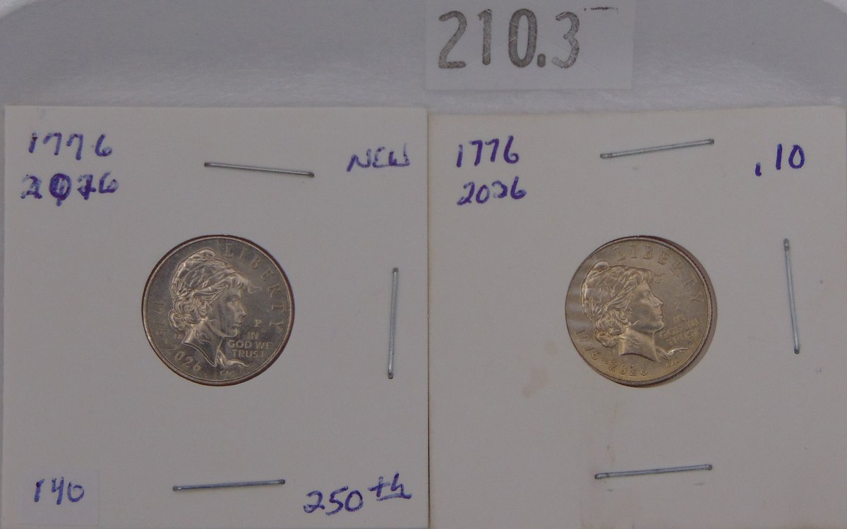 (2) 1776-2026-P Liberty Dimes. New. 250th Anniversary.