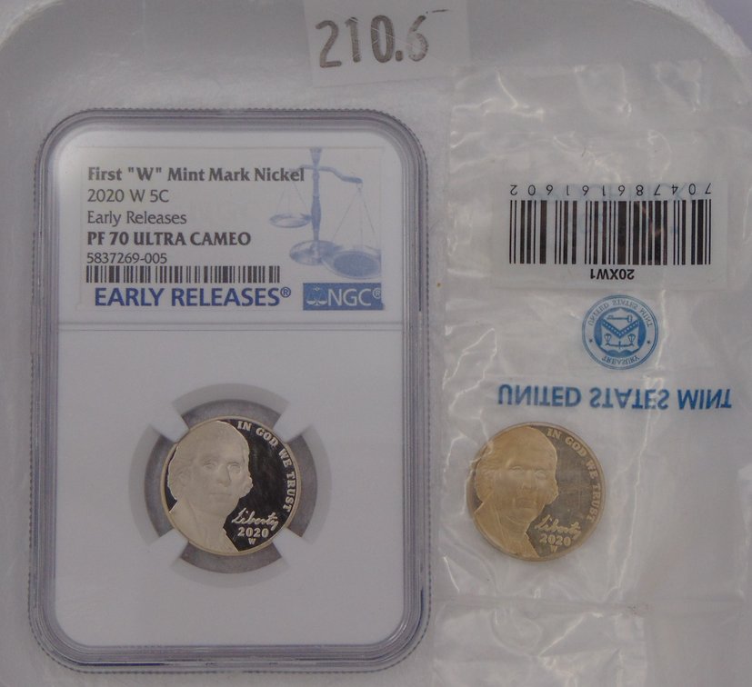 (2) 2020-W Jefferson Nickels: