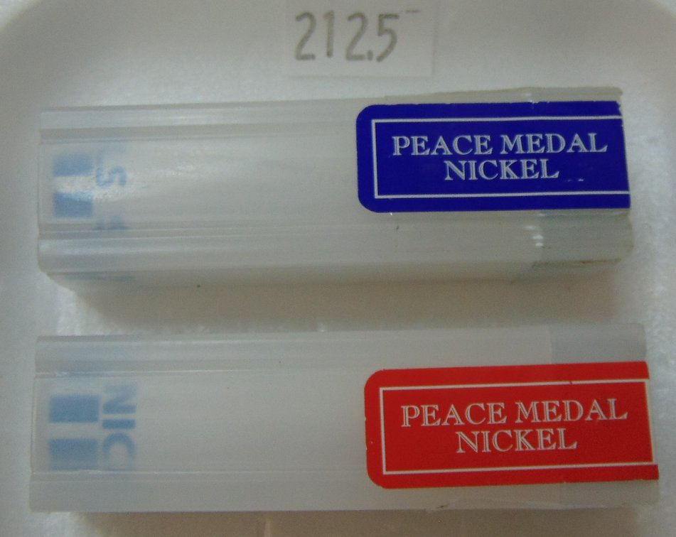(2) Sealed Rolls of 2004 Peace Medal Nickels P and D.