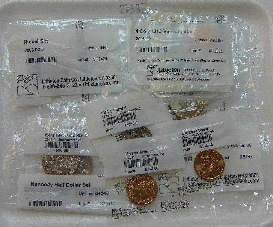 Littleton Variety: $5.19 face value. 8-packs of coins.