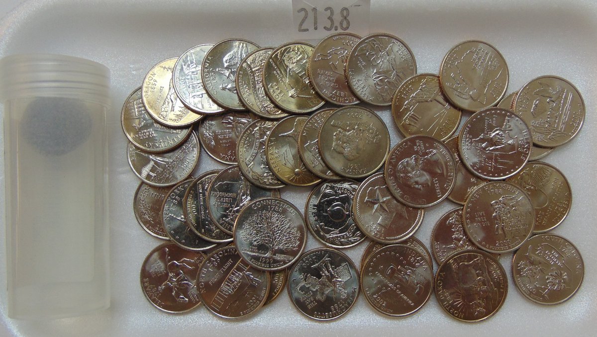 (39) UNC State Quarters: various states and years. $9.75 face value.