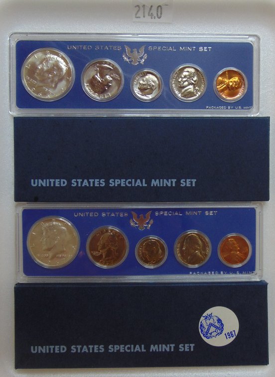 1966, 1967 U.S. Special Mint Sets in original boxes.