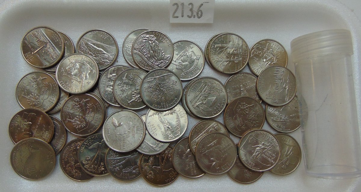 (40) State Quarters: various states, years and conditions. $10 face value.