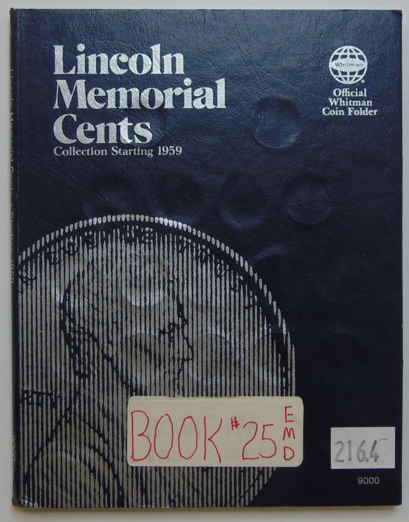 Lincoln Memorial Cents Collection Starting 1959 Whitman Album 9000.