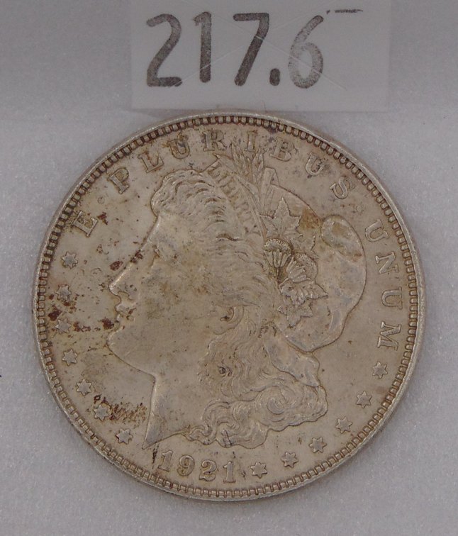 1921 Morgan Dollar AU (last year).