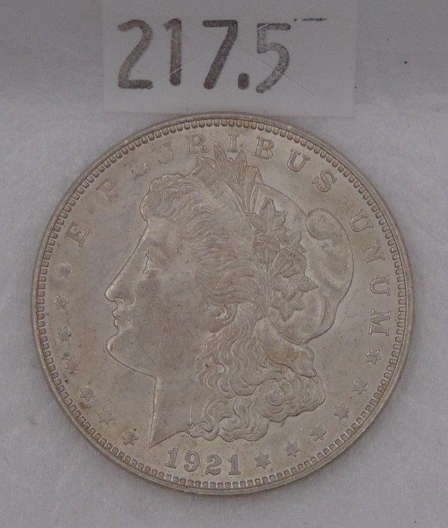 1921 Morgan Dollar EF-AU (last year).