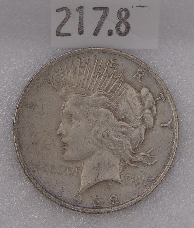 1922 Peace Dollar VF.